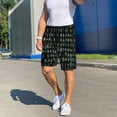thumbnail image 6 of Balery Hieroglyphic Symbols Pattern Men's Cotton Knit Pajama Shorts Waistband & Pockets,Short Pajama Pants-Small, 6 of 6