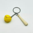 thumbnail image 4 of LEEYNEER 2 Pieces Key Ring Backpack Accessories Baseball Equipment Baseballs Wallet Holder Hanging Pendant Keychain, 4 of 6