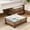 Walnut, variant on Under Bed Storage Containers with Wheels, Large Capacity Bamboo Shoe Organizer, Rolling Wood Underbed Storage Bags, 2-Pack (23.62"×16.54", Walnut)