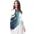 thumbnail image 5 of Starry Polar Bear Chiffon Yarn Silk Hair Scarf for Women - Breathable Translucent Lightweight Wrap Shawl - 180x73cm Size Accessory, 5 of 6