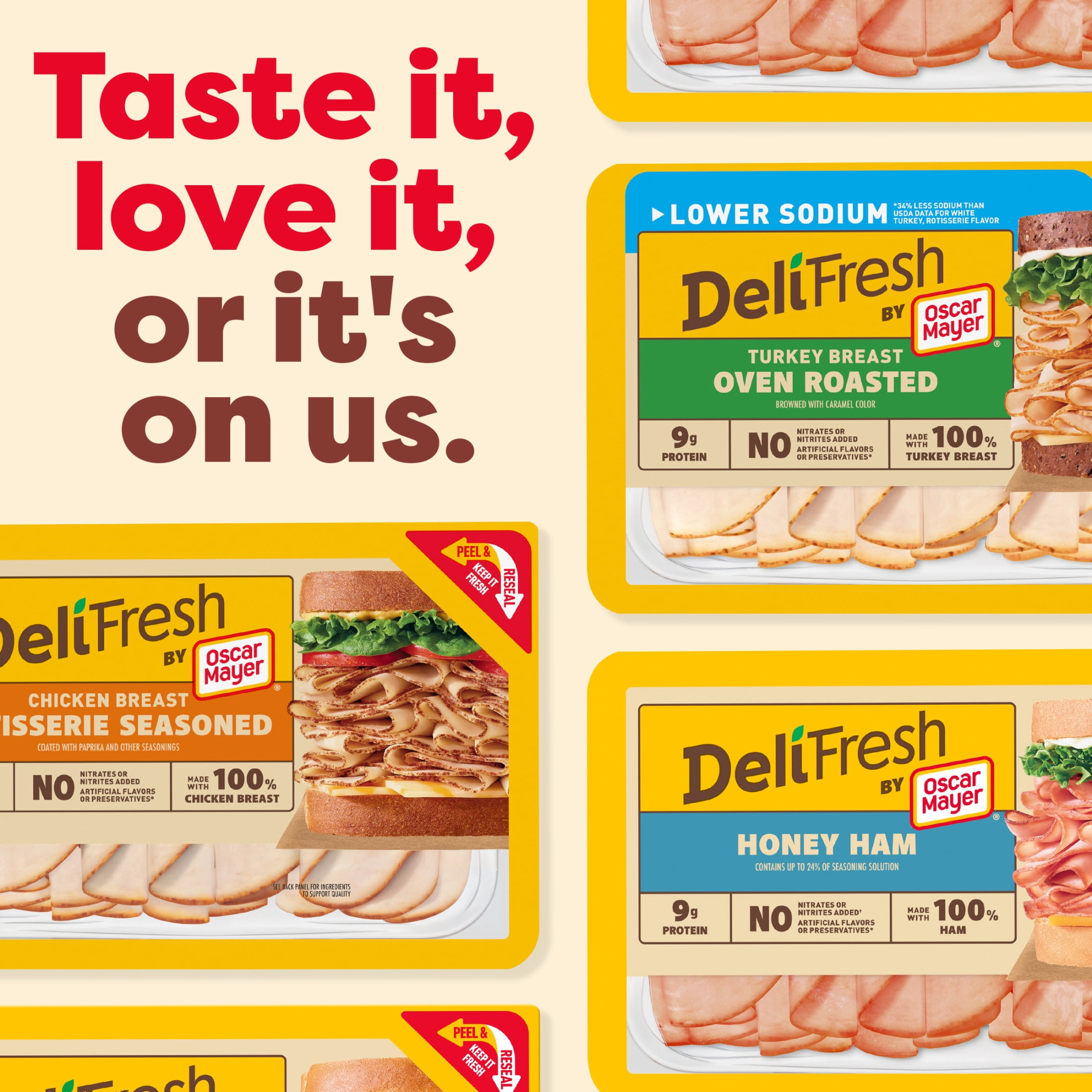 Oscar Mayer Deli Fresh Oven Roasted Turkey Breast Sliced Deli Meat, 1 Pack, for Sandwiches and Easy Lunches, 34% Lower Sodium, Made With 100% Turkey Breast, No Artificial Preservatives, 8 oz
