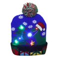 thumbnail image 1 of Gorro de Navidad con luz LED, gorros de Navidad, gorro feo de dinosaurio, gorro de punto Unisex para fiesta navideña, 1 of 5