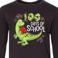 thumbnail image 4 of Inktastic 100 Days of School Green Dinosaur Long Sleeve Youth T-Shirt, 4 of 5