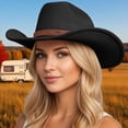thumbnail image 2 of Chapeau Cowboy Western pour la Mode Décontractée Quotidienne avec un Design à Bord Différent et un Attrait Intemporel, 2 of 5