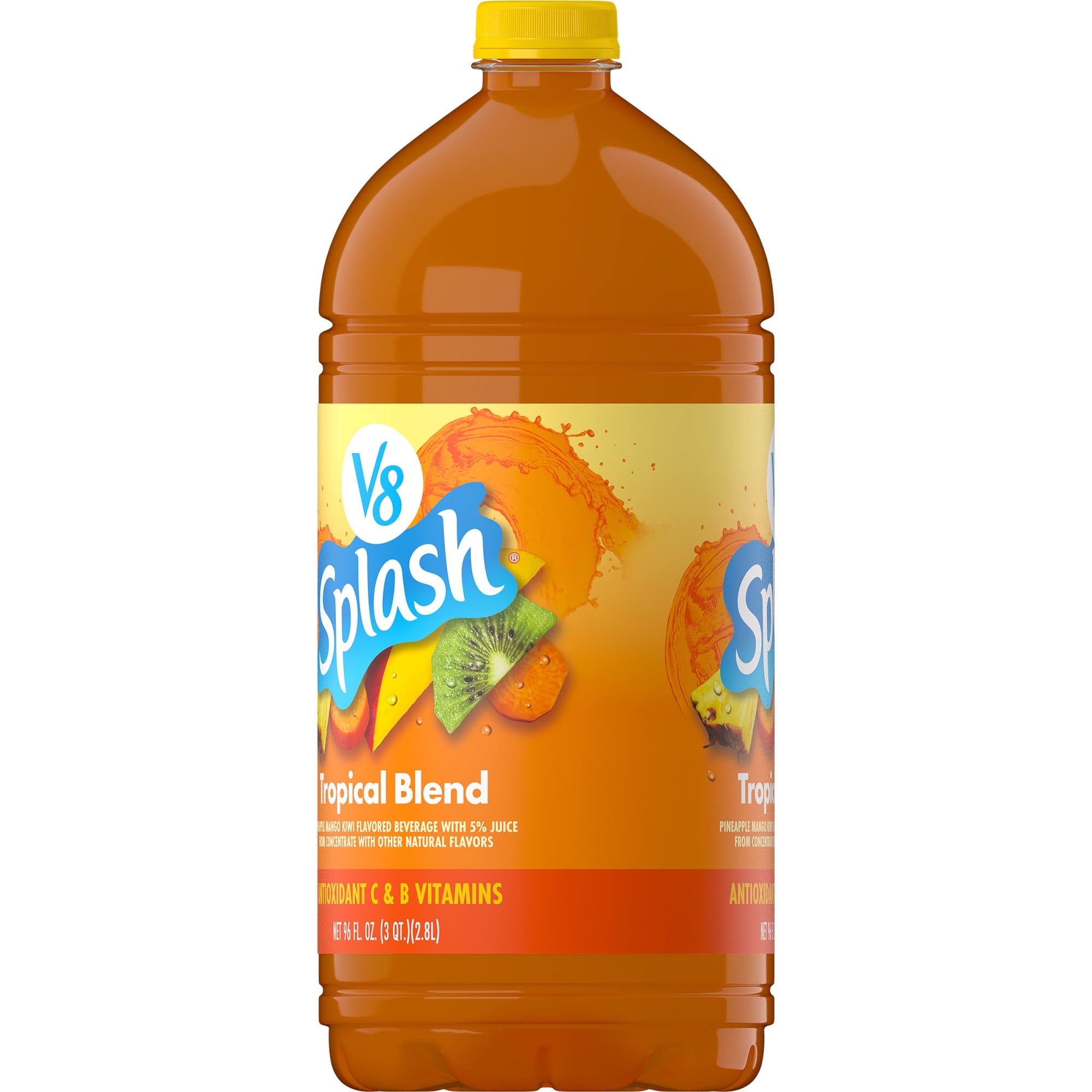 (6 pack) V8 Splash Tropical Blend Flavored Beverage, 96 fl oz Bottle (6 Pack)