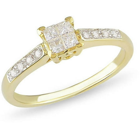 10kt carat engagement princess diamond ring cut yellow gold dialog displays option button additional opens zoom