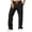 Black, variant on GSPCLAM Mens Casual Pants Plain Loose Drawstring Pants with Pockets Easy Care Lightweight Pants for Work Dark Blue XXL