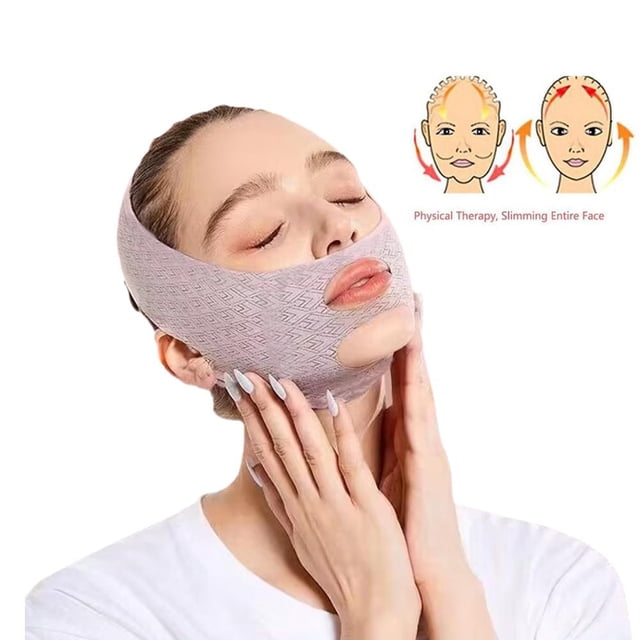 Masque Liftant Visage V-Line Slim Double Menton Réducteur de Joues Sangle de Ceinture Amincissante