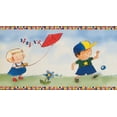 thumbnail image 1 of Cartoon Kids Playing Ball Balloon Kite Flower Wallpaper Border Retro Design, Roll 15' x 6", 1 of 3