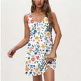 thumbnail image 5 of PNTUTB Summer Women's Fashion Print Loose Comfortable Round Neck Sleeveless Casual Homewear Nightgown, 5 of 6