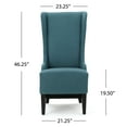 thumbnail image 3 of Callie Fabric Dining Chair with High Back, Teal, 23.25" x 28.75" x 46.25", 3 of 7
