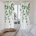 thumbnail image 3 of Sage Green Eucalyptus Kitchen Curtain for Berdoom Living Room Cafe 72 Inch Length, Watercolor Spring Weeping Botanical Tiers Curtains Light Filtering Drapes Window Treatment 2 Panels 52"Wx72"L, 3 of 8