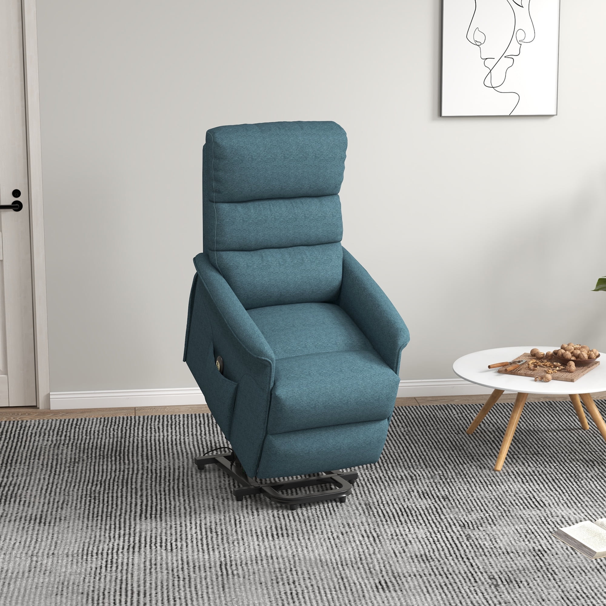 HOMCOM Electric Power Lift Recliner Chair for the Elderly Blue