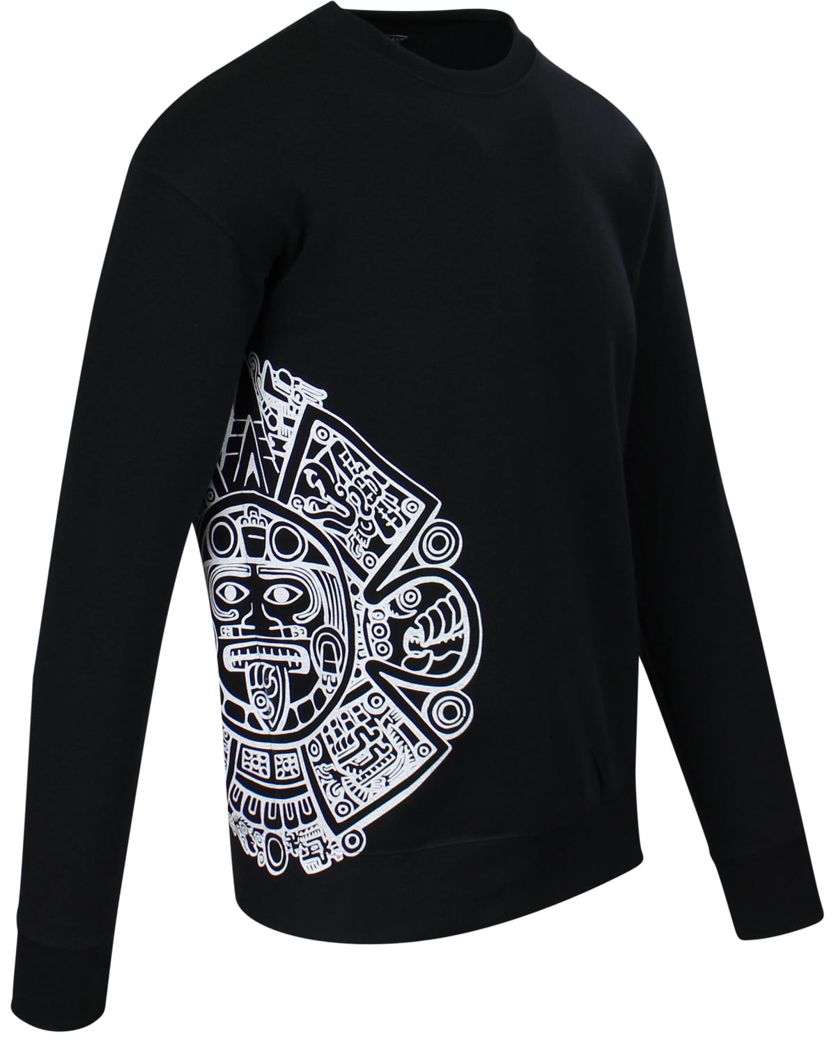 Yellow Ancient Aztec Sun Symbol Tee V383 Mens Black/Charcoal Raglan Baseball Hoodie Sweater Black
