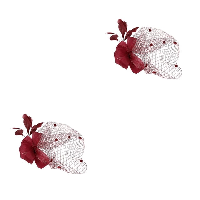 Accesorios para el cabello Qarigey de moda Clips de garra de encaje Vino rojo 2Conjunto