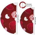 thumbnail image 3 of FMSHPON Valentine's Day Colorful Hearts Xmas Christmas Tree Skirt Stand Mat for Holiday Party Decoration Indoor Outdoor 48 inches, 3 of 6