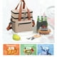 thumbnail image 5 of Bolsa de almuerzo aislada de doble capa impermeable Cooler Tote | 12L Gran capacidad 10.8x9.8x7 in | Bolsa térmica de retención de calor con compartimentos dobles para Bento, cajas de comida, 5 of 6