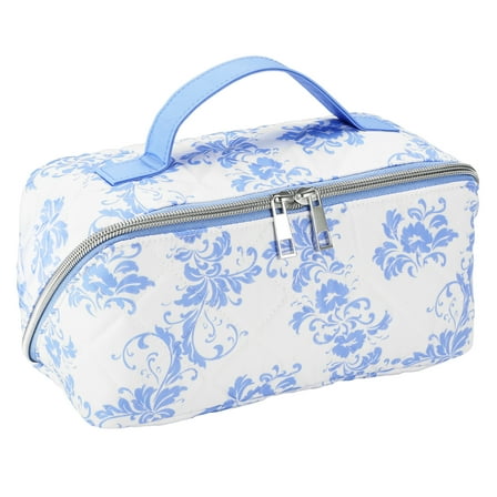 Cosmetic Bag for Travel and Makeup, Cosmetic Bag for Women Zipper Pouch Travel Cosmetic Organizer Travel Bags-Blue