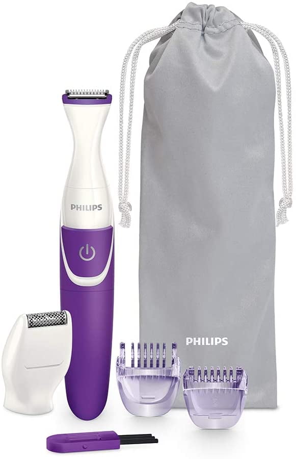 Philips Beauty BikiniGenie Cordless Bikini Trimmer for Women, Showerproof Hair Removal, BRT383/50