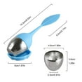 thumbnail image 2 of Stainless Steel Strainer Silicone Handle Loose Leaf Tea Infuser Teapot Mug Tea Filter, 2 of 5
