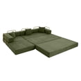 thumbnail image 2 of 108" Modular Sectional Sofa with L-Shape Chaise, Boneless Cloud Couch with Deep Seat, Sponge Compression Sofas No Assembly Required, Modern Sofa Fold-Out Sofa Bed, With Removable Backrest (Green), 2 of 11