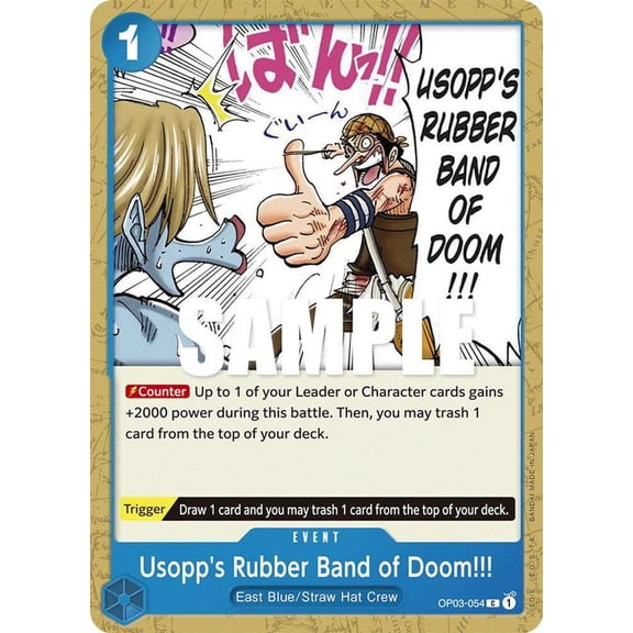 One Piece Pillars of Strength Common Usopp's Rubber Band of Doom!!! OP03-054
