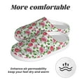 thumbnail image 6 of KLL Flower Pattern Adult Unisex Cozy Slippers,Fuzzy Slip-on Slippers TPR Sole Slippers Comfort Plush Home Footwear for Indoor & Outdoor-13, 6 of 7