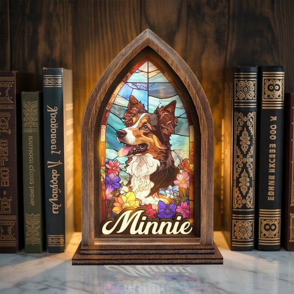 Custom Pet Portrait Book Nook with Light, Personalized Pet Memorial, Dog & Cat Loss Sympathy Gift, Book Lover Library Decor