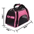 thumbnail image 2 of Transportín portátil MuchL para gatos pequeños y perros pequeños suave cómodo plegable color rosa, 2 of 5