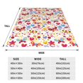 thumbnail image 3 of Honeii Cute Butterfly Flowers Print Fleece Blanket - Throw Blanket for Bed, Sofa, Couch, Camping, and Travel , Microplush Ultra Soft Warm Blanket-80"x60", 3 of 7