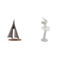 thumbnail image 1 of Escultura de velero,Estatua de velero,decoración de barco de vela,velero,Figura decorativa de resina con forma de velero,Figura de escritorio,Estatua de bailarina de ballet,adorno de, 1 of 8