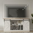 thumbnail image 6 of Vineego 58 Inch Farmhouse TV Stand and Entertainment Center for Televisions,with Sliding Barn Doors and Storage Cabinets,Milk White, 6 of 7