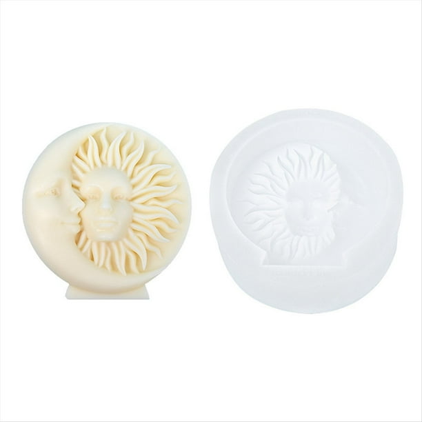 Molde de Silicona para Vela de Diosa del Sol, Vela de Cara de Diosa de la Luna, Molde de Silicona para Jabón, Pastel, Molde de Chocolate, Molde de Resina de Yeso