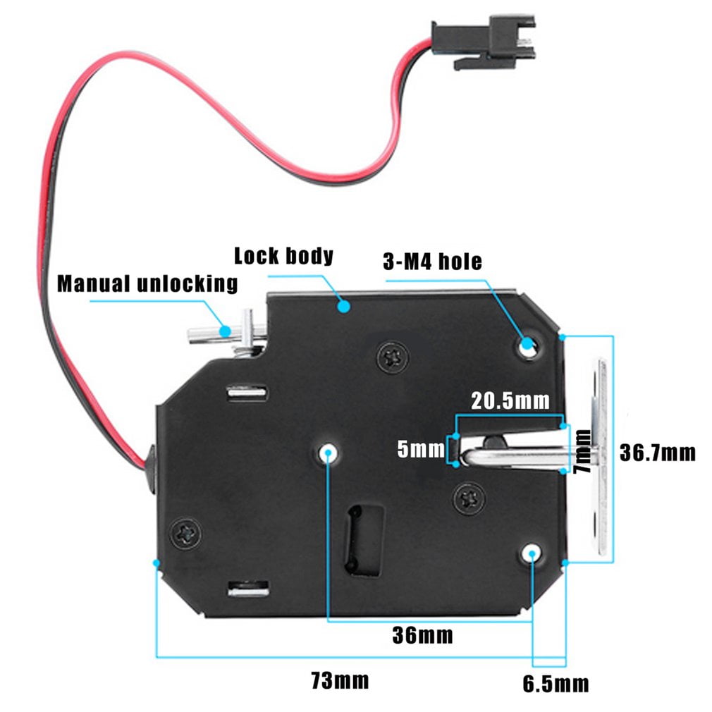 150kg 330lb Electric Magnetic Lock Door Access Control Dc 12v