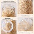 thumbnail image 3 of Juego de 3 Frascos Herméticos de Vidrio, Tarros Redondos de Cristal, Almacenamiento de Alimentos Frascos de Vidrio con Tapa con Sello de Preservación Transparente (51 Onzas), 3 of 7