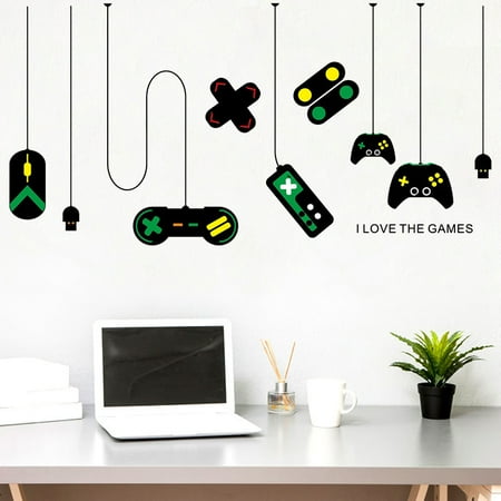 Decorative Wall Stickers Gamer Bedroom Internet Cafes Study Computer Desk Background Sticker 2 Pcs Wall Stickers Bedroom Internet Cafes Study Desk