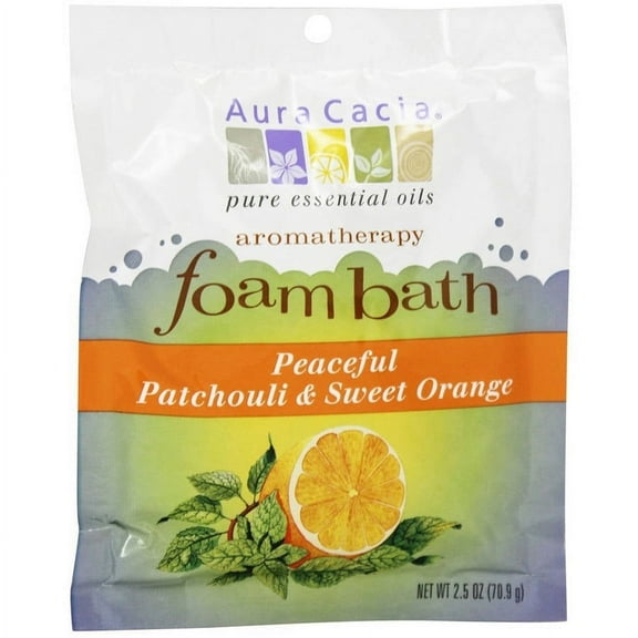 Aura Cacia Peaceful Patchouli & Sweet Orange Foam Bath , 2.5 Oz, 6 Pk