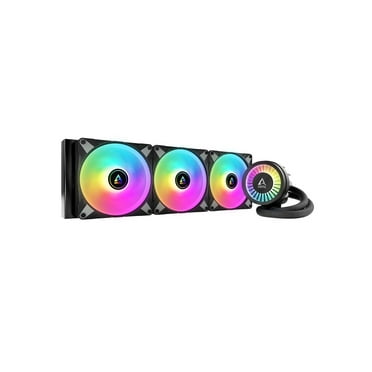 ARCTIC All-in-One CPU Water Cooler with 420mm radiator and 3x P14 PWM PST A-RGB fan, Black