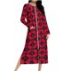 thumbnail image 2 of Camisón de invierno con estampado navideño a cuadros para mujer, con cremallera y bolsillos, holgado, para mujer, 2 of 9