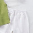 thumbnail image 5 of YunPes Baby Girls Cotton Linen 2 Piece New Born Boy Outfits Sleeveless Tank Tops Elastic Shorts Set Casual Solid Beach Summer Clothes, 5 of 9