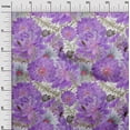 thumbnail image 2 of oneOone Cotton Poplin Twill Medium Purple Fabric Leaves & Lotus Floral Sewing Fabric By The Yard Printed Diy Clothing Sewing Supplies 56 Inch Wide, 2 of 2