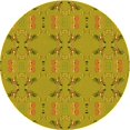 thumbnail image 1 of Ahgly Company Machine Washable Indoor Round Transitional Dark Bisque Brown Area Rugs, 3' Round, 1 of 7