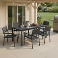 thumbnail image 3 of Crestlive Products 70" Aluminum Patio Dining Table for 8 Persons, All-Weather Large Furniture, Black, 3 of 9
