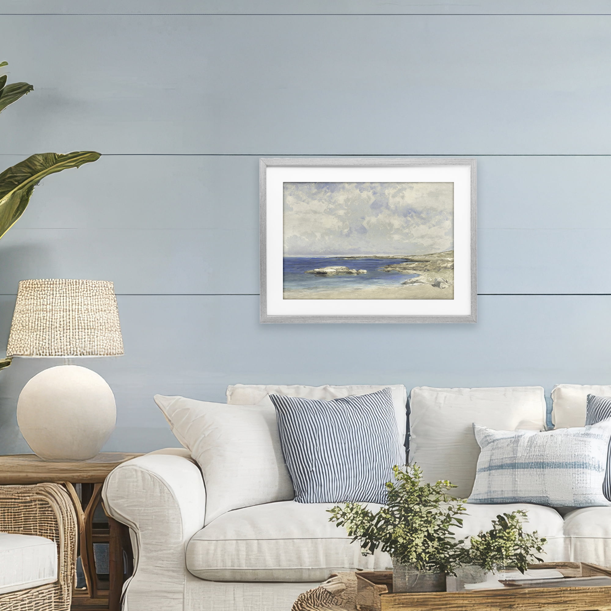 Stupell Industries Pond At Morning Gray Framed Print Under Glass, design by Christy McKee