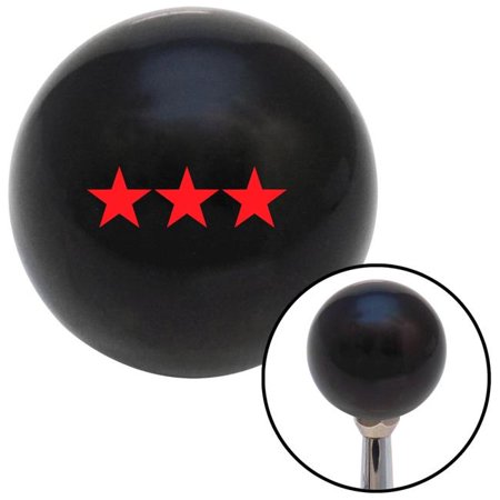 American Shifter Red Lieutenant General Black Shift Knob with M16 x 1.5 Insert Shifter Auto Manual