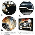 thumbnail image 3 of Designart "Vintage Elegance Black Classic Car" Transportation Framed Wall Art - Modern Black Car Old American Living Room Framed Canvas Art, 3 of 6