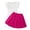 1-White153, variant on Kiijoy Girls Outfits Casual Ruffle Cotton T-Shirt Pleated Skirt Set, Sizes 4-16