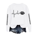 thumbnail image 6 of Godom Oversized Sweatshirt for Women Rugby Graphic Pullover Long Sleeve Drop Shoulder Fleece Sweatshirt, 6 of 7