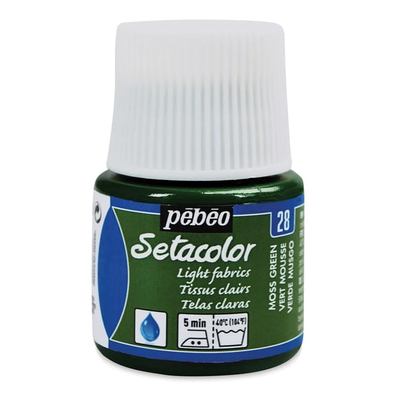 Pebeo Setacolor Light Fabric Paint, 45ml, Moss Green