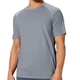thumbnail image 2 of PIOMLL T Shirts for Men Reflective Print Quick Silk Sports Wear Grey Casual Fall Tops 4XL, 2 of 4